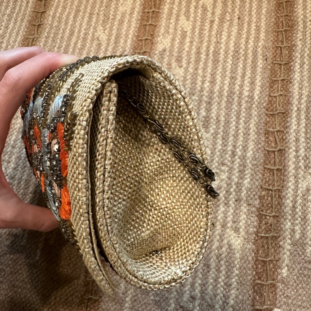 Anthropologie Embroidered Floral Clutch - Picture 3 of 5